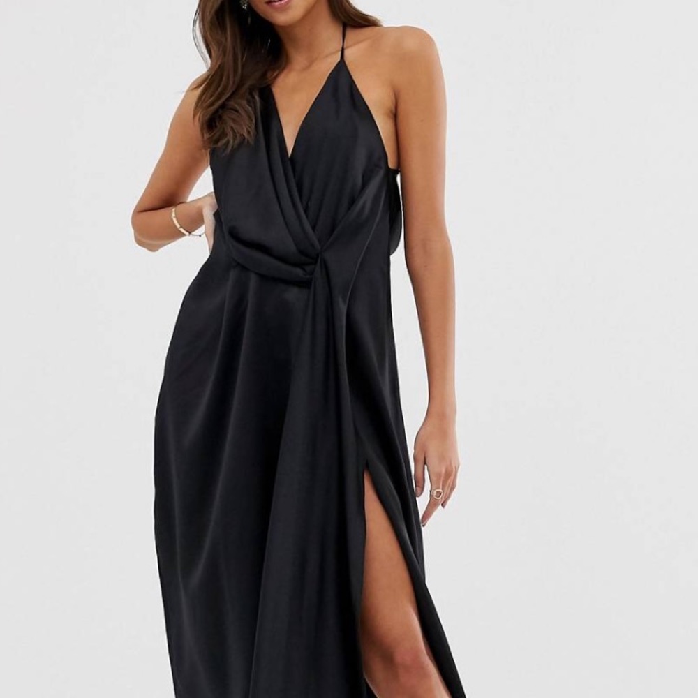 ASOS drape dress in satin